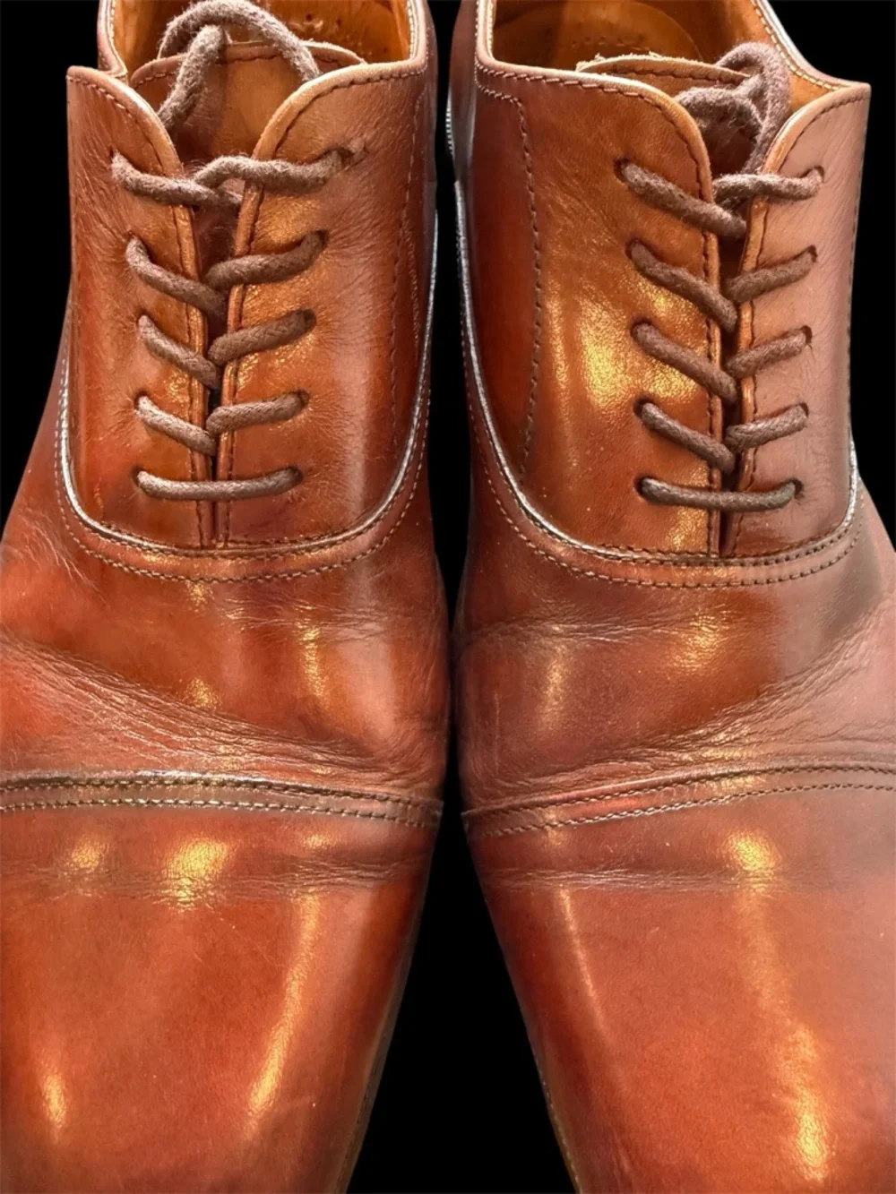 Florsheim Chestnut Brown Cap-Toe Oxford Dress Shoes‎